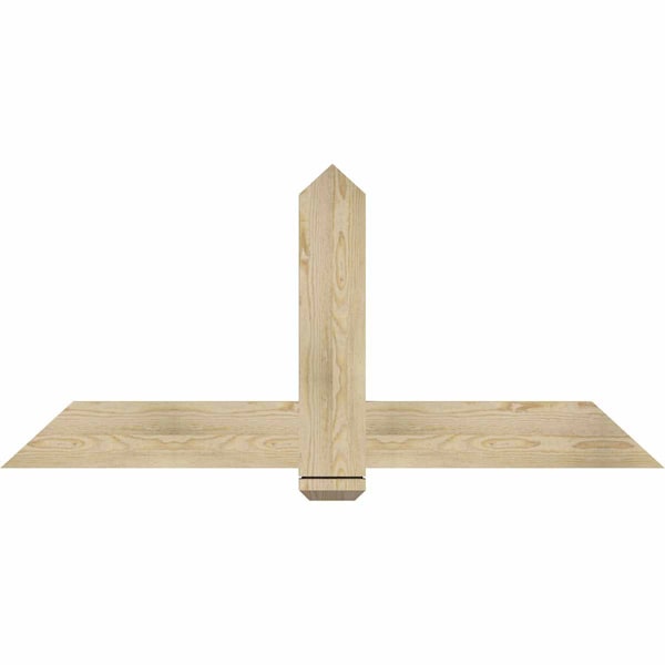 Ekena Millwork Eugene Rough Sawn Timber Gable Bracket, Douglas Fir, 60"W x 27"H x 2"D x 6"F, 11/12 Pitch GBW060X27X0206EUG00RDF - main